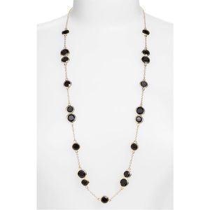 kate spade crystal confetti jet necklace